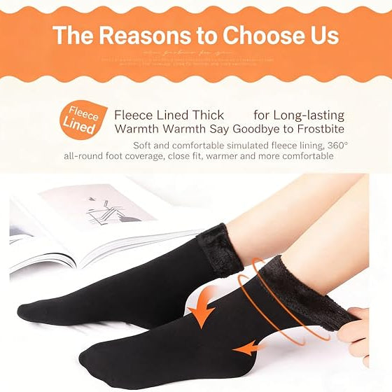 Thickened Fleece-Lined Quick-Heating Thermal Socks