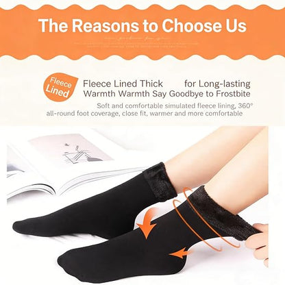 Thickened Fleece-Lined Quick-Heating Thermal Socks