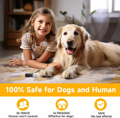 Stop Barking Dog Trainer Handheld Ultrasonic Chaser Drive Away Device Flashlight