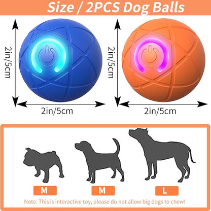 2PCS Dog interactive ball toy,Suitable for small/medium/large dogs