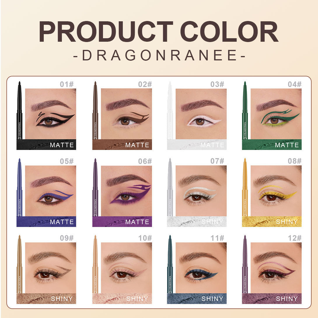 12 Colorful Gel Eyeliner Pen Set,Matte Eyeliner Pencils