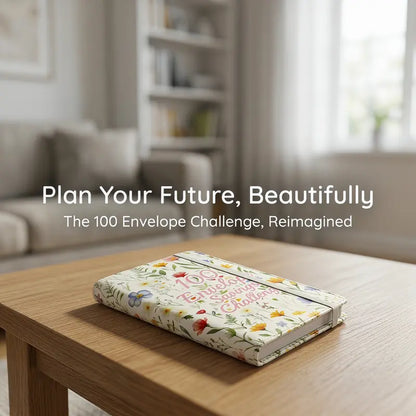 Portable 100-Day Savings Challenge Envelope Book with Premium Durable Cover