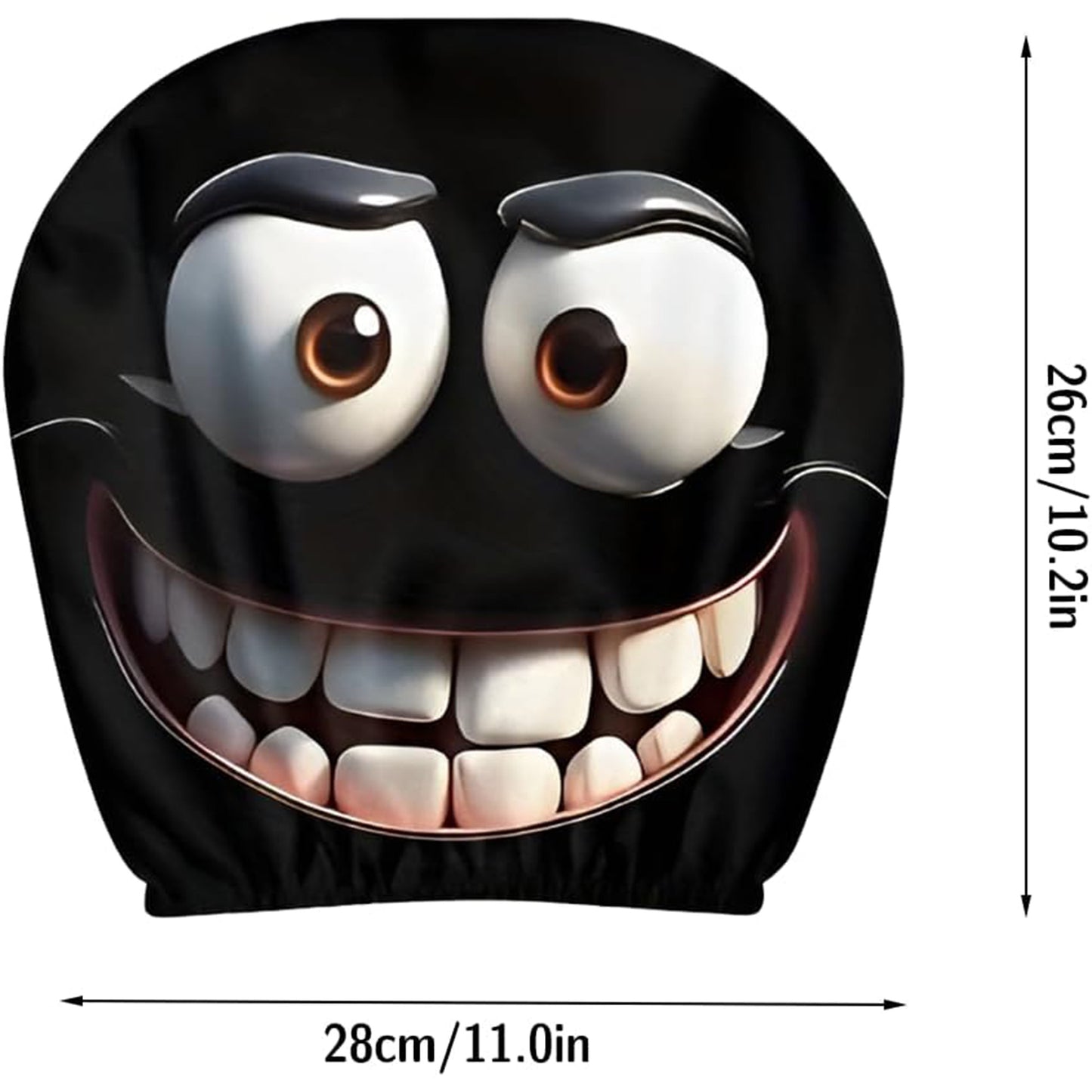 2PCS Funny Cartoon Car Headrest Covers Stretchable Universal