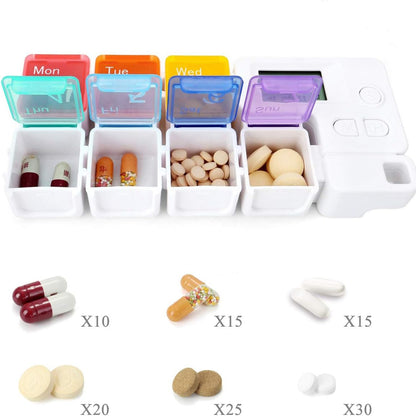 7 Days Pill Dispenser Organizer with Reminder Alarm