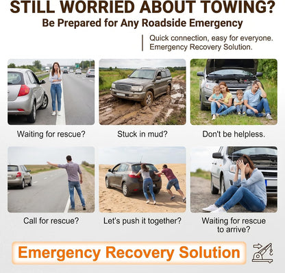 5-Ton Double-Layer Thick Off-Road Towing Recovery Strap