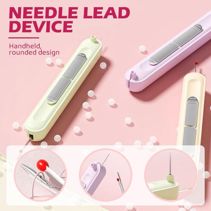 2PCS Upgraded 2 in 1 Automatic Needle Threaders Seam Ripper