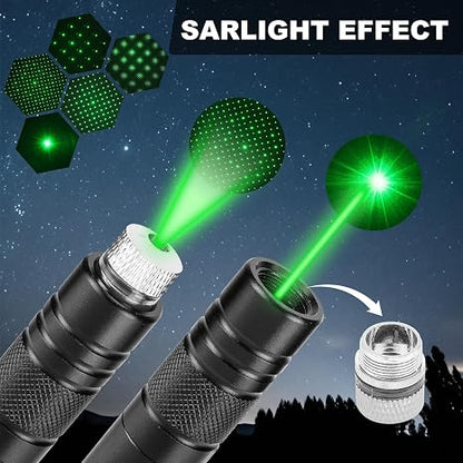High Power Green Laser Pointer with Removable Star Cap