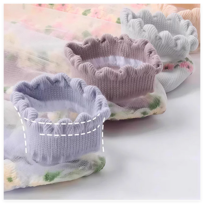 5PCS Summer Lace & Crystal No-Show Socks