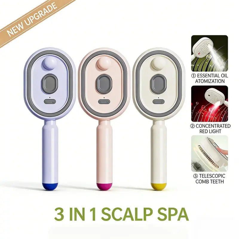 Electric Spray Air Cushion Massage Comb | Self-Cleaning Anti-Tangle