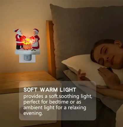 Santa Claus Resin Night Light - Creative Christmas Decorative Light for Home Living Room