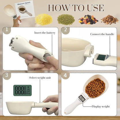 Digital Food Measuring Scoop Scale Electronic Kitchen Measuring Spoon Scale for Cooking Baking