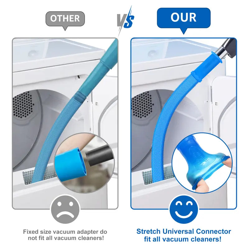 Dryer ventilation vacuum hose