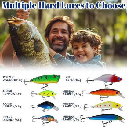 2026 Fishing Lure Advent Calendar - 24-Day Christmas Countdown Fish Tackle Set with High