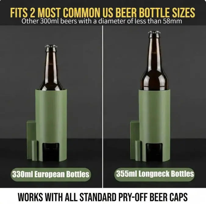 Beer Bottle Mortar Opener, Pop-Up Beer Opener