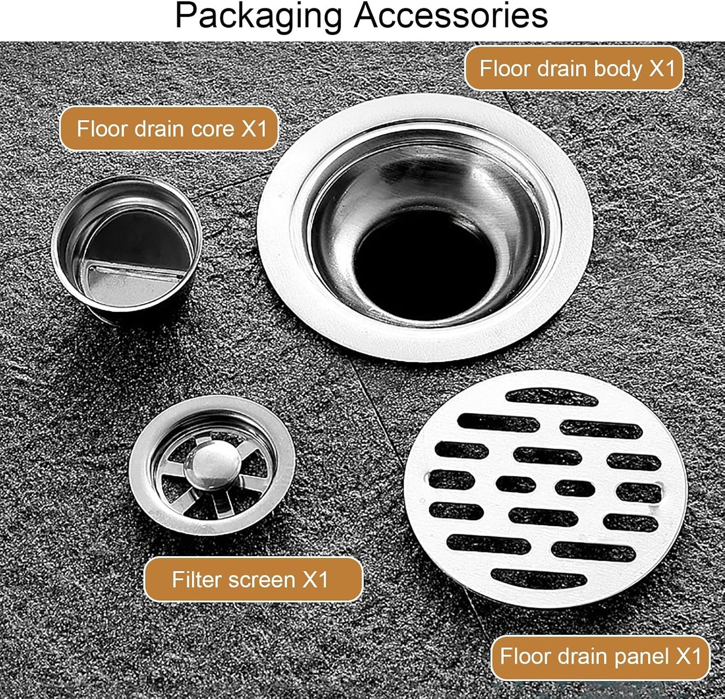 Multi - Purpose Shower Drain, Grate Cover, for Kitchen Balcony Bathroom and Washroom