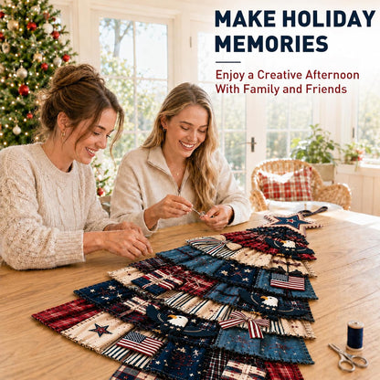 Handmade Fabric Christmas Tree Wall Decor