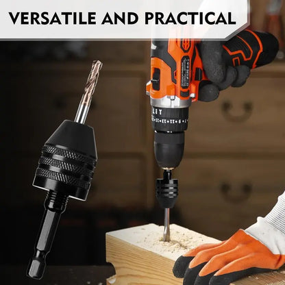 2Pcs Keyless Drill Chuck Adapter Set