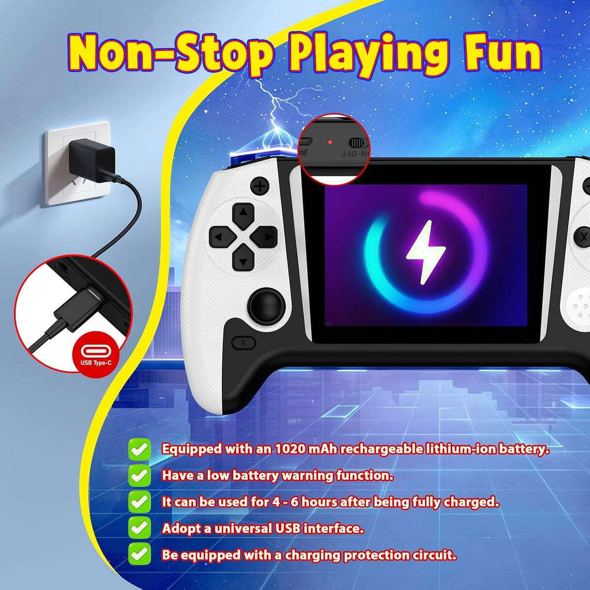 Portable Retro Video Handheld Games Console 500 Game Library