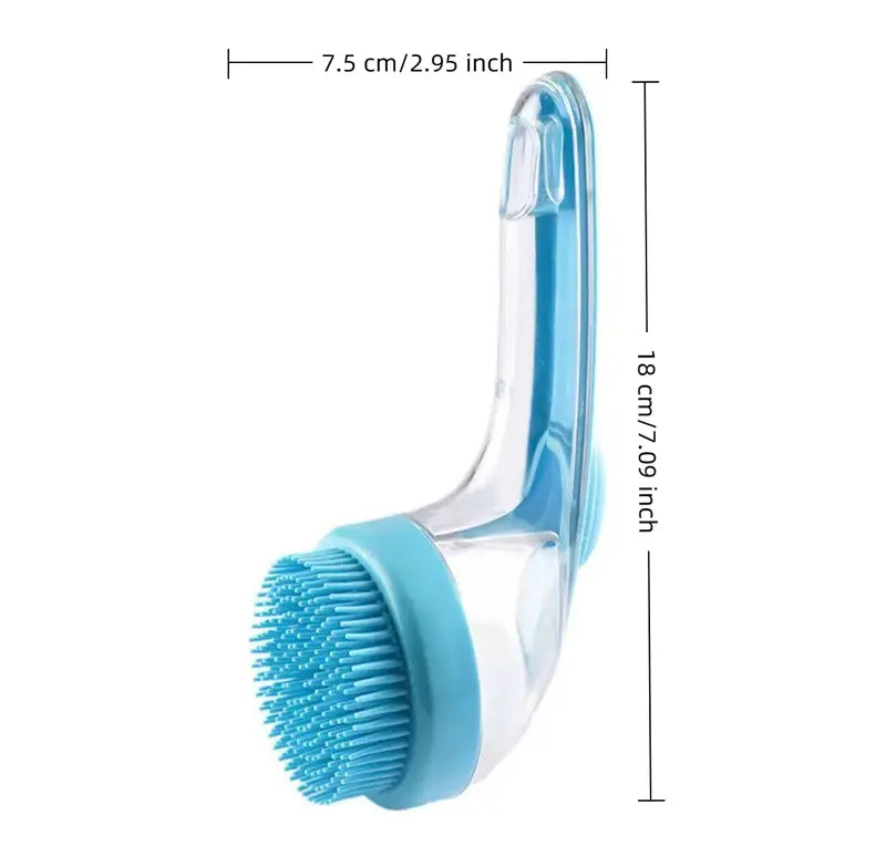 2026 New 2 in 1 Pet Bath & Grooming Brush with built-in soap dispenser for easy cleaning