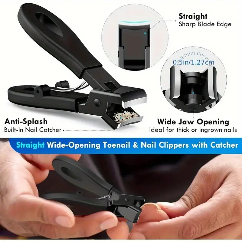 6-Piece Wide-Jaw Toenail Trimmers for Thick and Ingrown Nails
