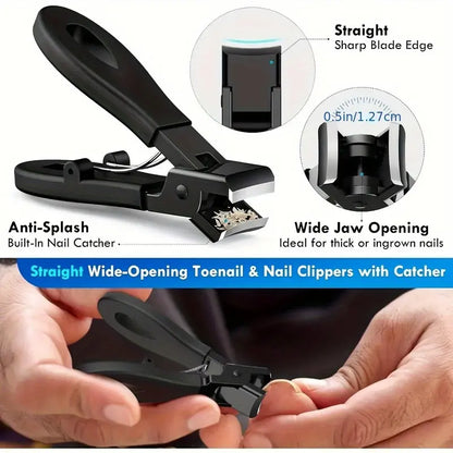 6-Piece Wide-Jaw Toenail Trimmers for Thick and Ingrown Nails