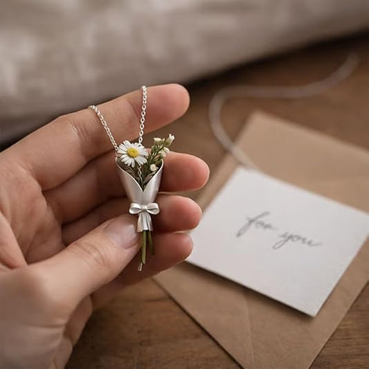 Wearable Flower Bouquet Pendant