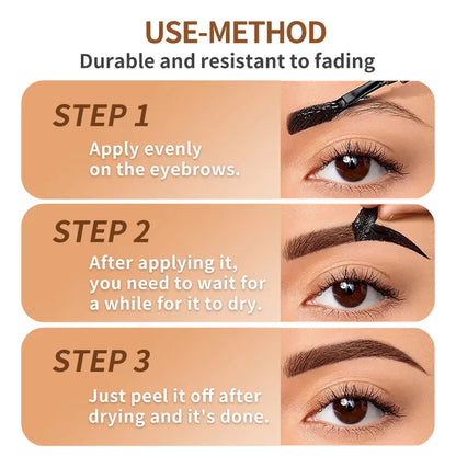 2Pcs Easy Peel-Off Eyebrow Gel - Waterproof, Sweatproof Primer Base