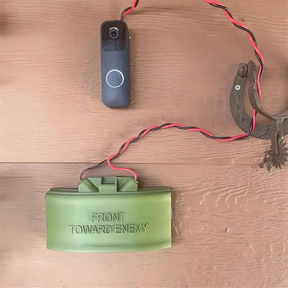 Classic Military Theme Plastic Door Sign Kit, Wired Doorbell Cover Prank