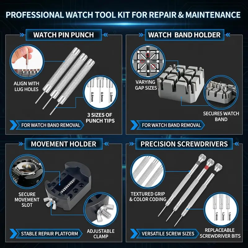 Watch Link Removal Kit, Watch Repair Tool Kit
