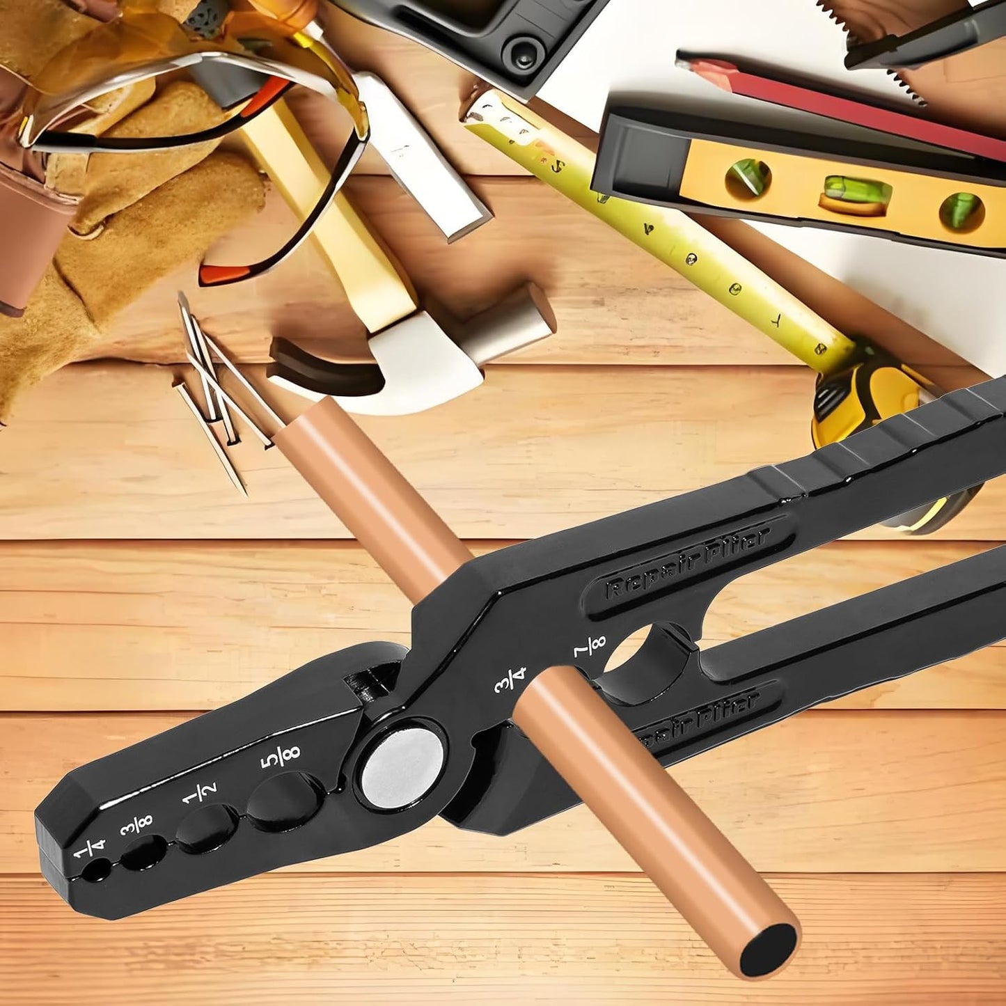 Manual 6 Hole Multifunctional Flat Tube Repairer Pliers
