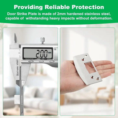 Door Reinforcement Plate & Security Strike Plate for 1-3/4" Doors