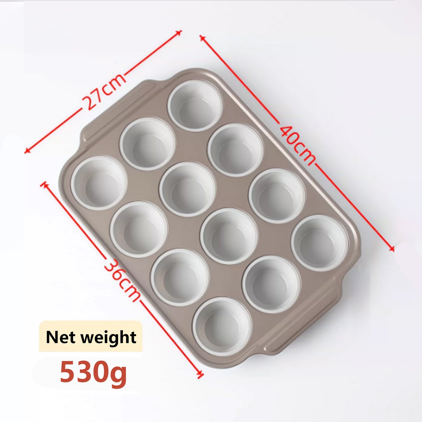 Silicone Foldable Baking Pans With Metal Frame Nonstick, 6 /12Cups for Baking