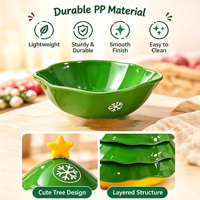 Cute Christmas Tree Dipping Dish Set