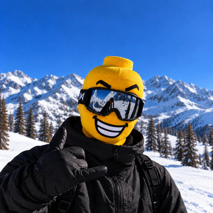 Funny Yellow Toy Figurine Head Ski Mask Balaclava