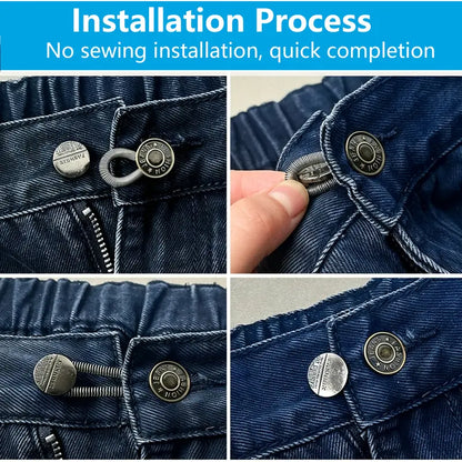 14 Pcs Premium Button Extenders for Jeans & Pants - Universal Fit for Tight Waistlines