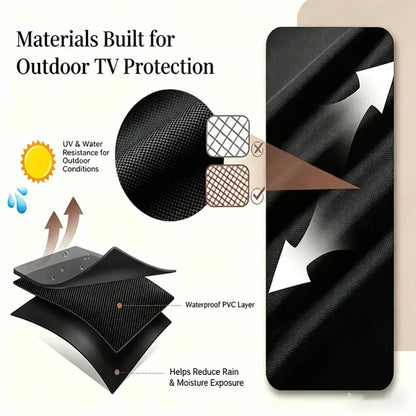 Outdoor TV cover, waterproof and weather-resistant