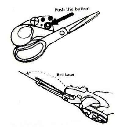 Professional Sewing Laser Guided Scissor with Batteries for Home Crafts Infrared Household