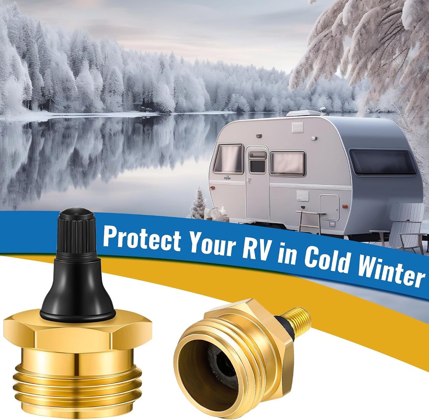 RV Water Pipe Anti-Corrosion & Anti-Oxidation Outdoor Winter Fill Port