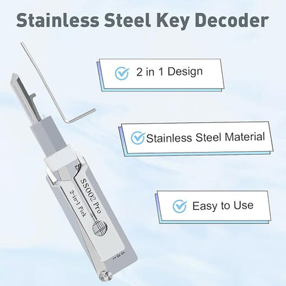 2 in 1 Pick and Decoder Tools for S-Groove Door Lock