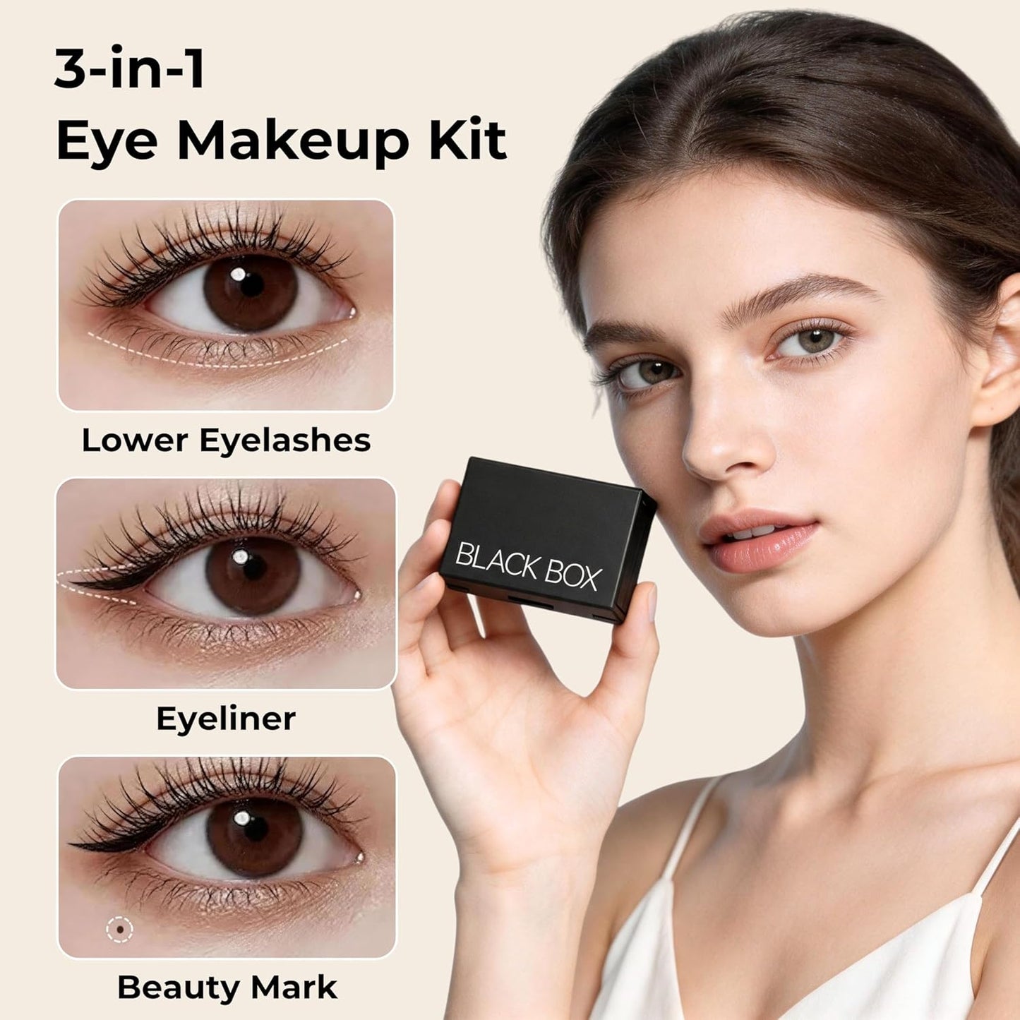 3-in-1 Eyelash & Eyeliner Stamp Kit with Beauty Mark
