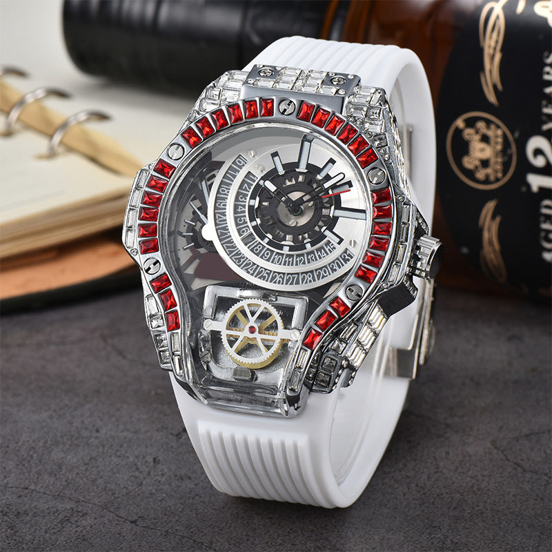 Stylish Three-Hand Sports Watch with Large Dial
