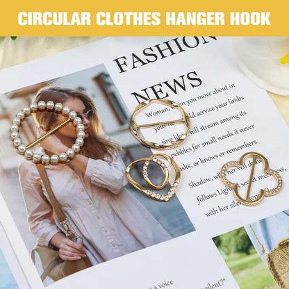 4 Counts Women's Fashion Metal Shirt Clips