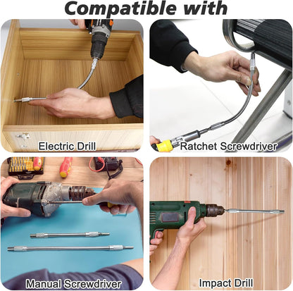Premium Hex-Shank Metal Flexible Universal Extension Rod