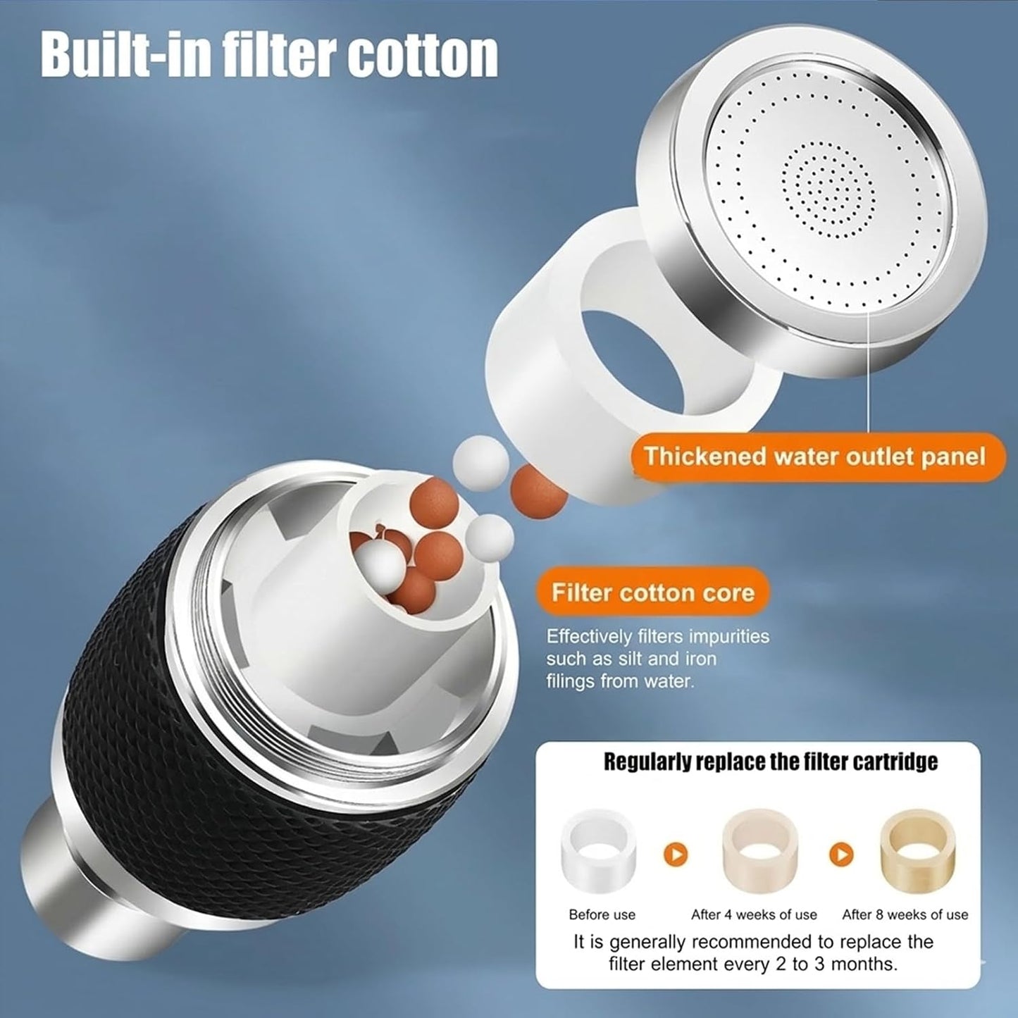 Splash Proof Booster Swivel Kitchen Filter Tap
