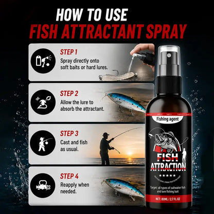Fishing Attractant Spray for Lures, Concentrated Marine Scent Formula