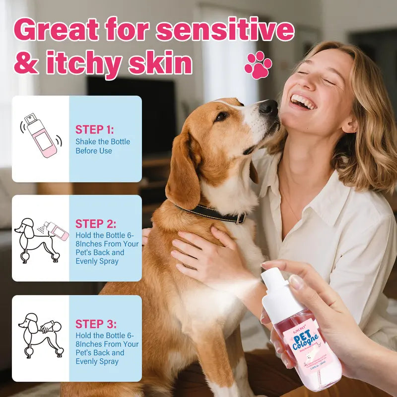 PET Dog & Cat Cologne Spray - 3.38 fl.oz Gentle Aloe Chamom Formula