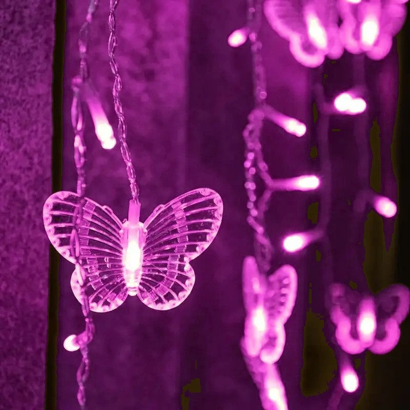 Butterfly Curtain Fairy Lights USB Plug in