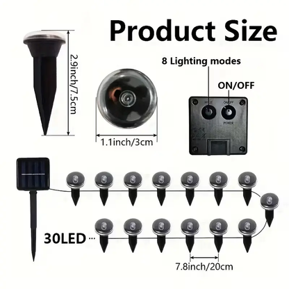 20PCS Solar Garden Lights – Waterproof LED Pathway Lights for Yard & Lawn