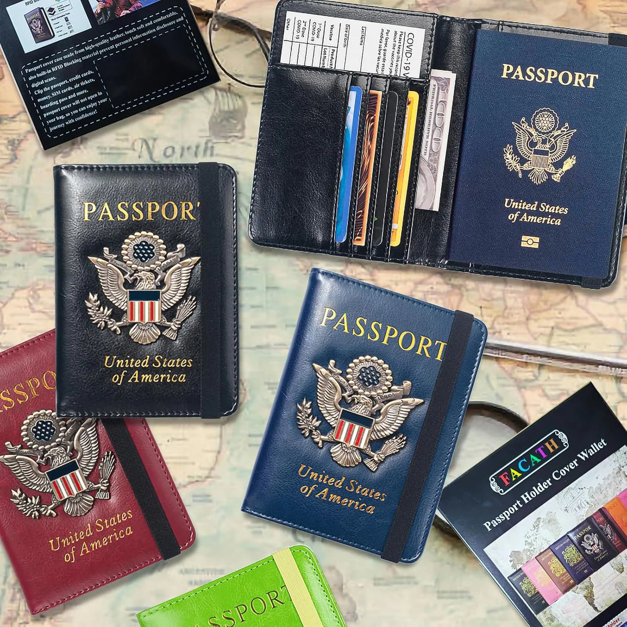 Leather Passport Holder for Travel Passport Cover Passport Wallet Case
