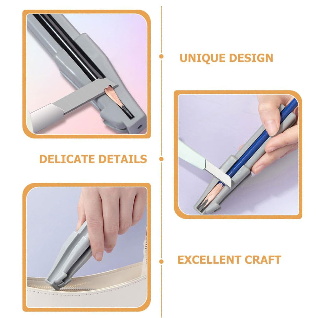 3Pcs Cosmetic Duckbill Shape Waterproof Eyebrow Pencil Sharpener